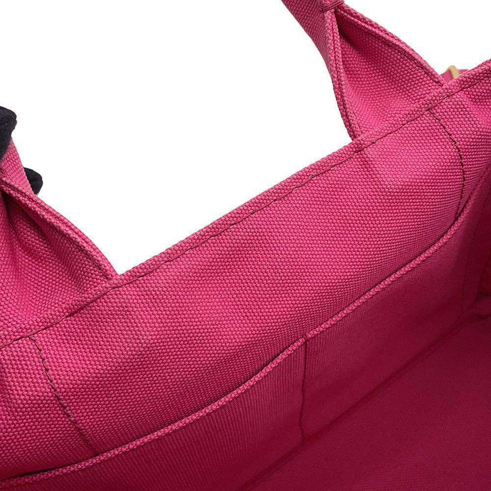 PRADA Canapa ShoulderTote Bag Pink1BG439 Canvas