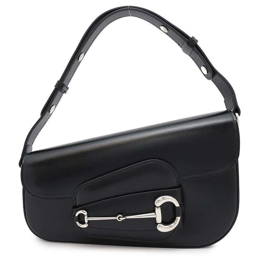 GUCCI Horsebit 1955 Shoulder Black764155 Leather Size Small