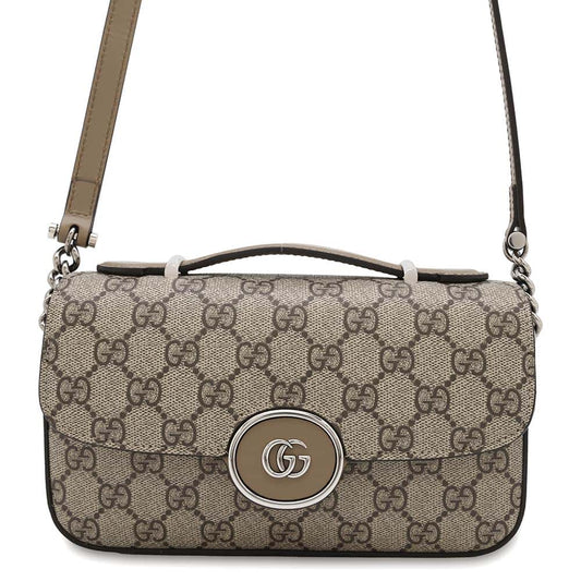 GUCCI PETITE GG GG Supreme Mini ChainShoulder Bag Beige/Brown739722 PVC Leather Size Mini