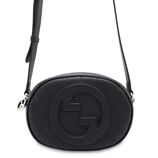 GUCCI Blondie Shoulder Bag Black760175 Leather