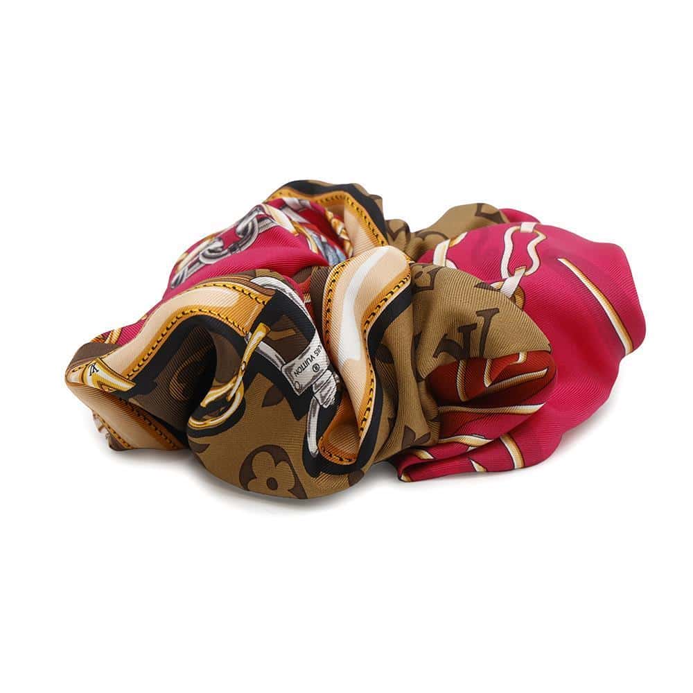 LOUIS VUITTON Scrunchie Toro Shoe Brown/PinkM76954 Silk 100%