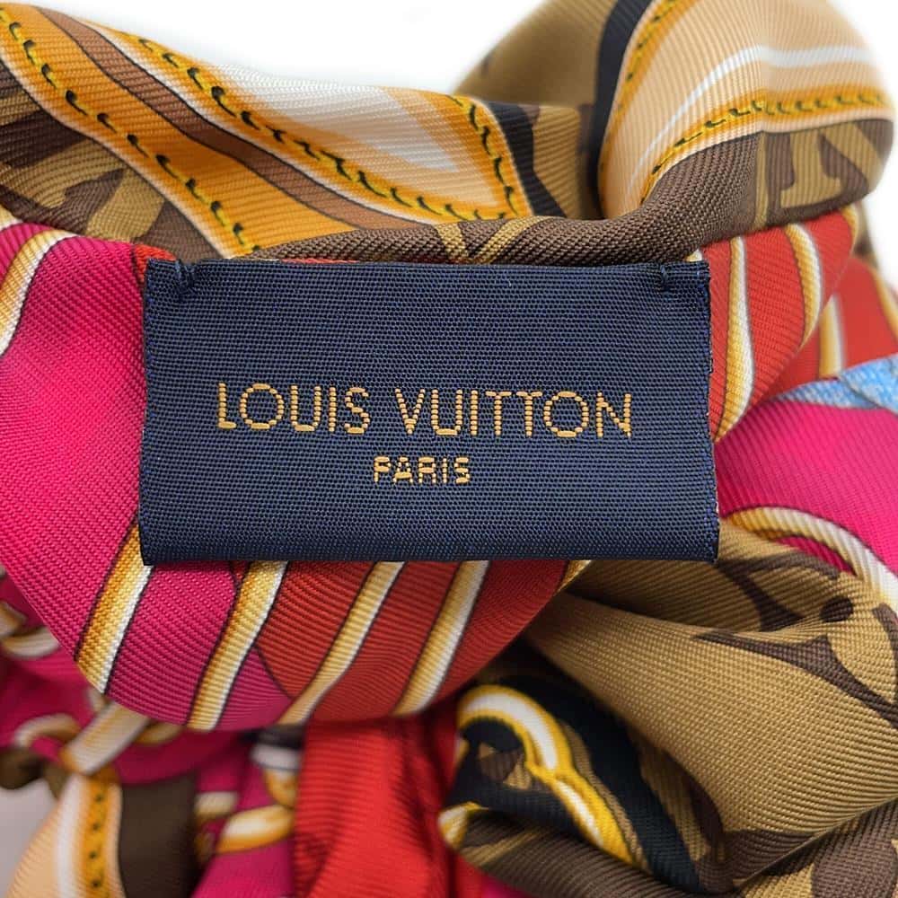 LOUIS VUITTON Scrunchie Toro Shoe Brown/PinkM76954 Silk 100%