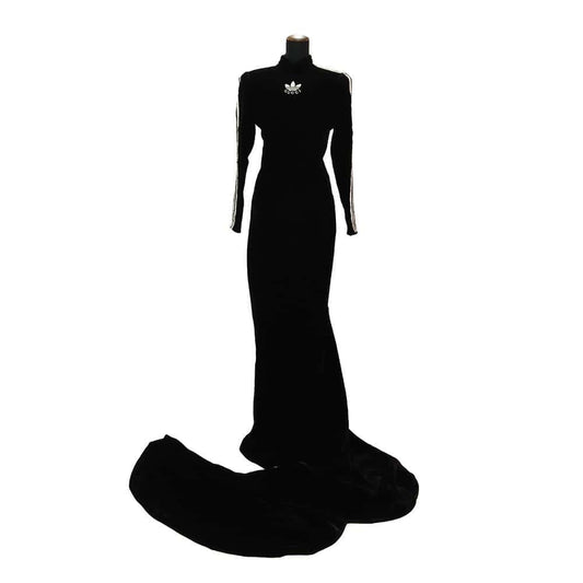 GUCCI Adidas collaboration Dress Size 40 Black/White Rayon 80% Silk 20%
