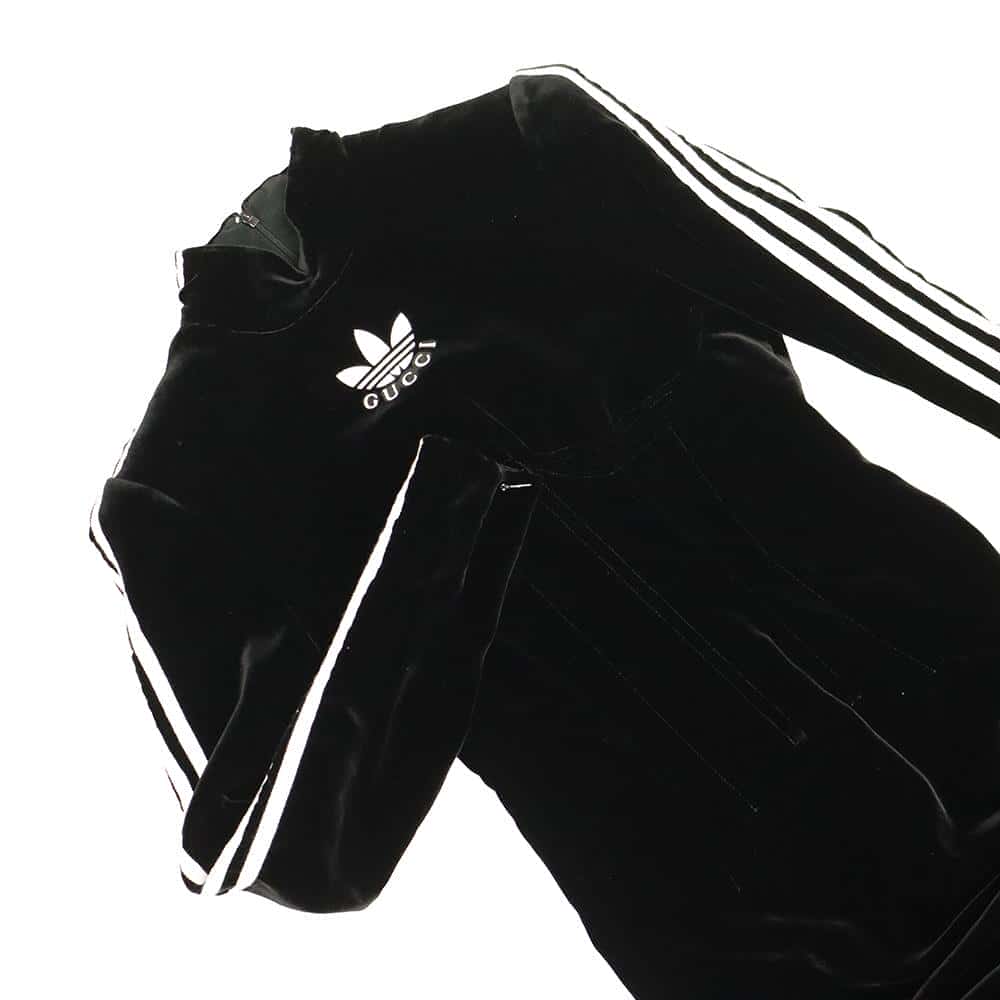 GUCCI Adidas collaboration Dress Size 40 Black/White Rayon 80% Silk 20%