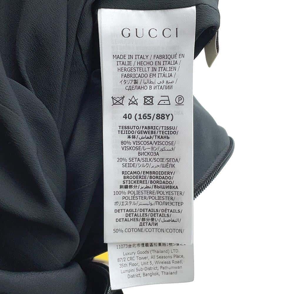 GUCCI Adidas collaboration Dress Size 40 Black/White Rayon 80% Silk 20%