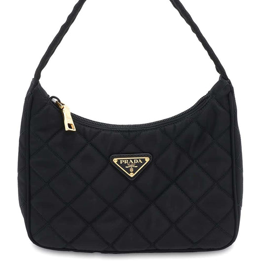PRADA Quilted handbag Black1NE051 Nylon