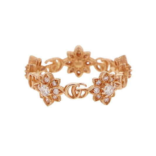 GUCCI Flora Ring Size #11 18K Yellow Gold