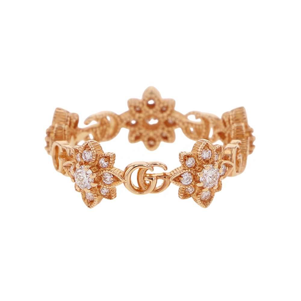 GUCCI Flora Ring Size #11 18K Yellow Gold