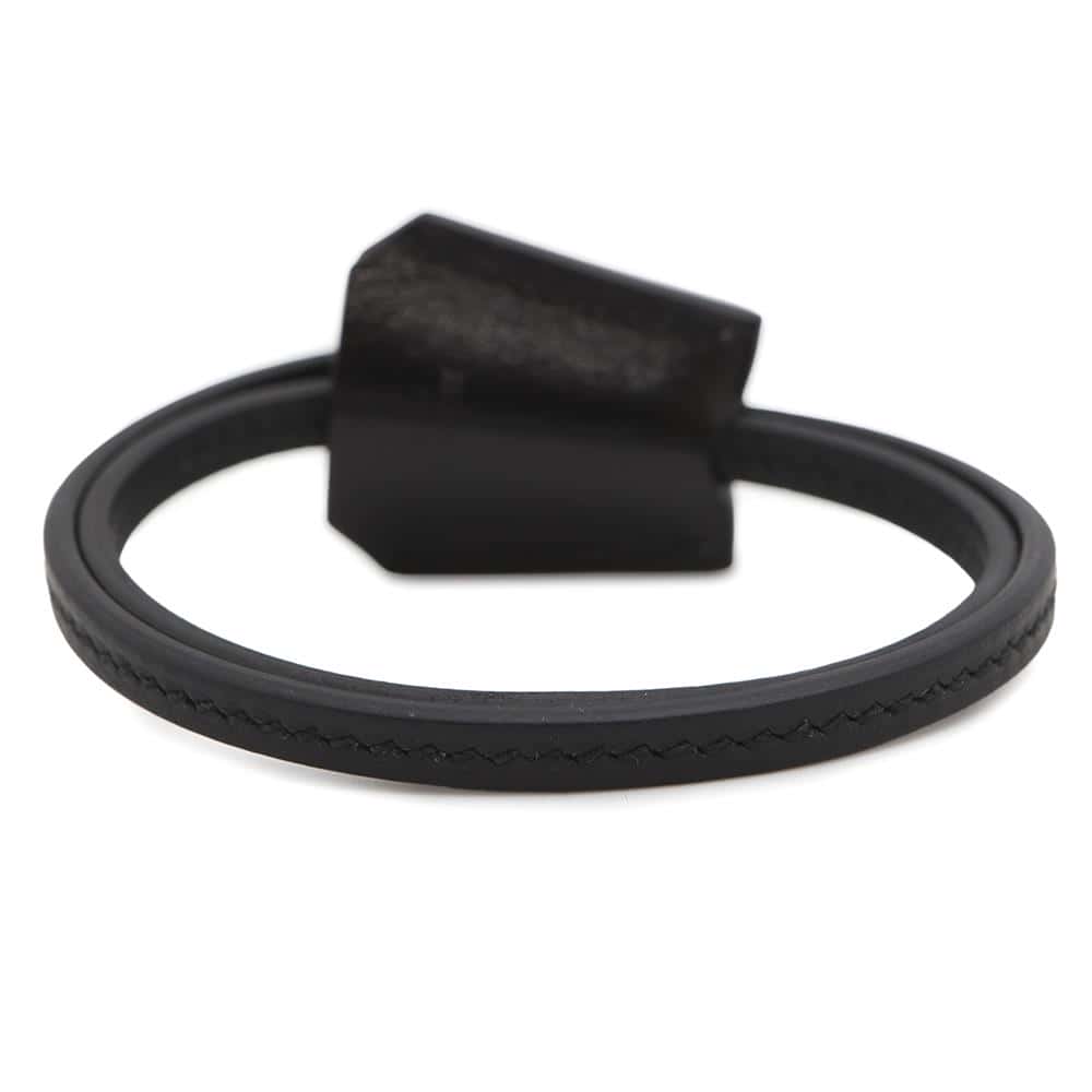 HERMES Clochette Bracelet Size T3 Black Box Calf Leather