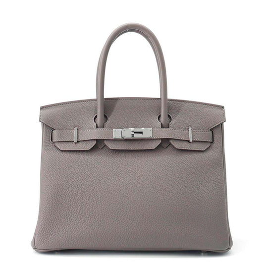 HERMES Birkin Gris Meyer Togo Leather Size 30