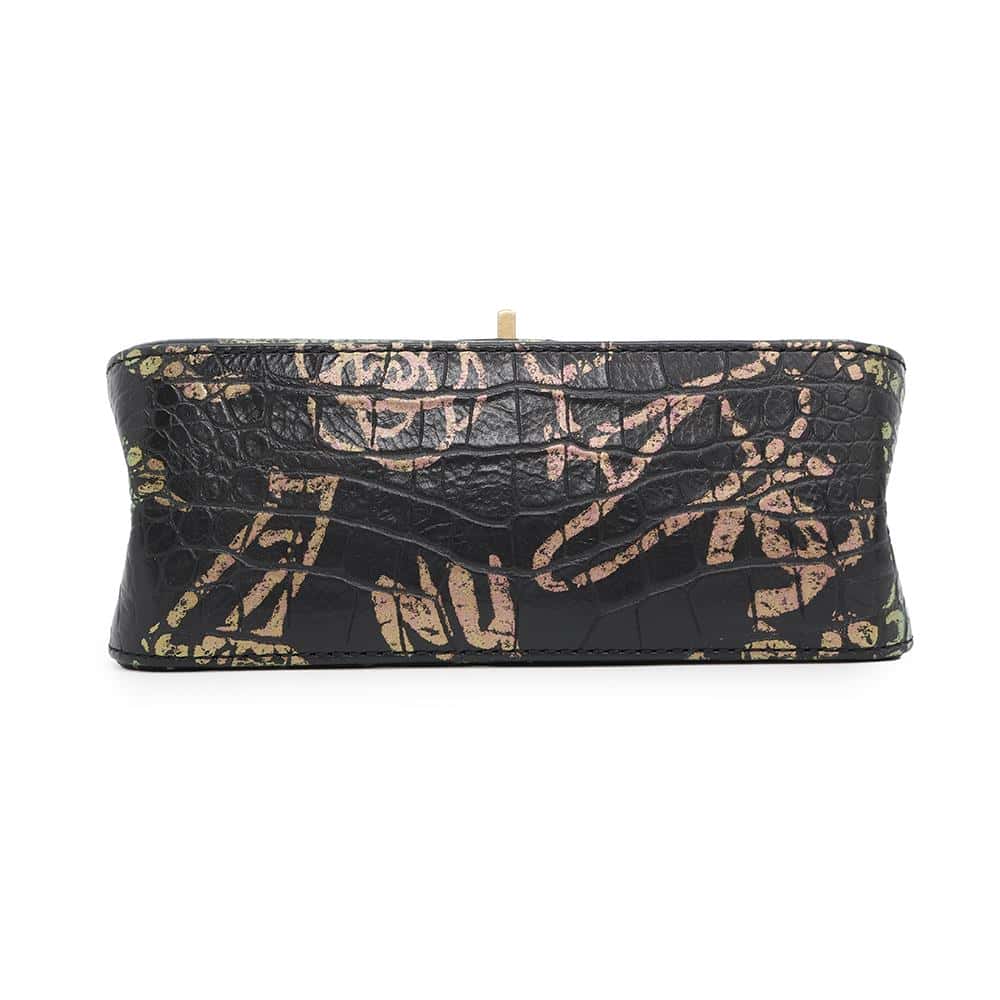 CHANEL 2.55 ChainShoulder Bag BlackAS0874 Embossed Leather