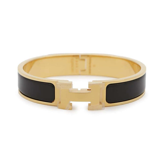 HERMES Clic H Black Metal Enamel