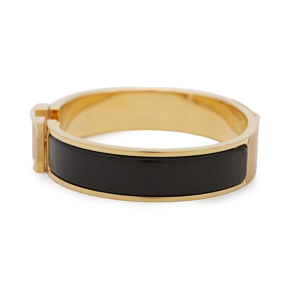 HERMES Clic H Black Metal Enamel