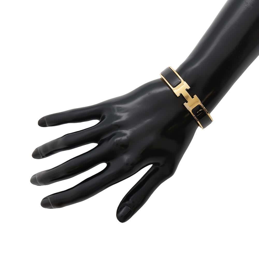 HERMES Clic H Black Metal Enamel