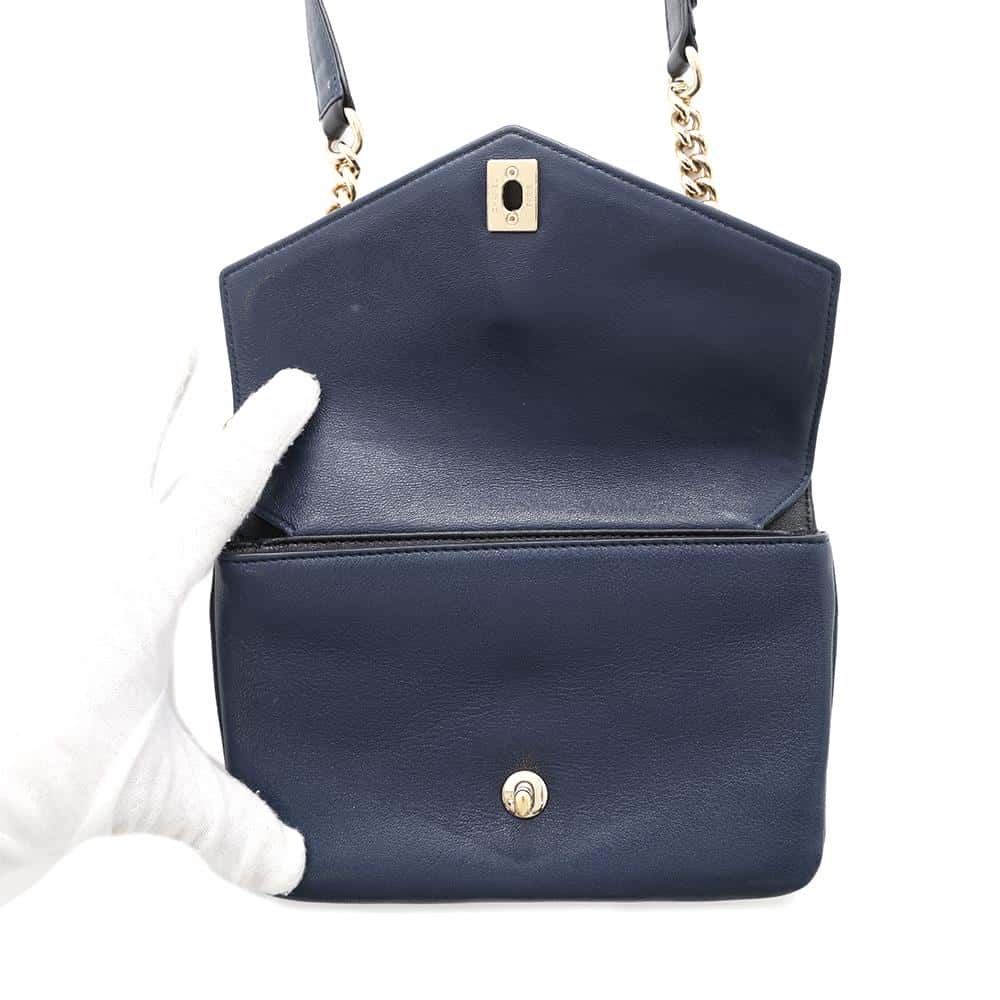 CHANEL V Stitch Waist Bag Navy/BlackA57474 Leather