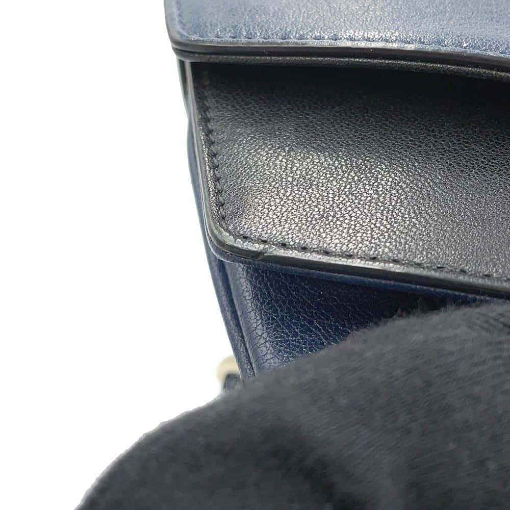 CHANEL V Stitch Waist Bag Navy/BlackA57474 Leather