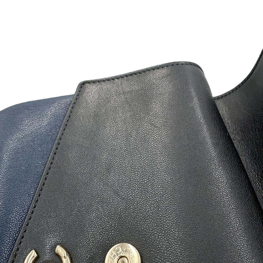 CHANEL V Stitch Waist Bag Navy/BlackA57474 Leather