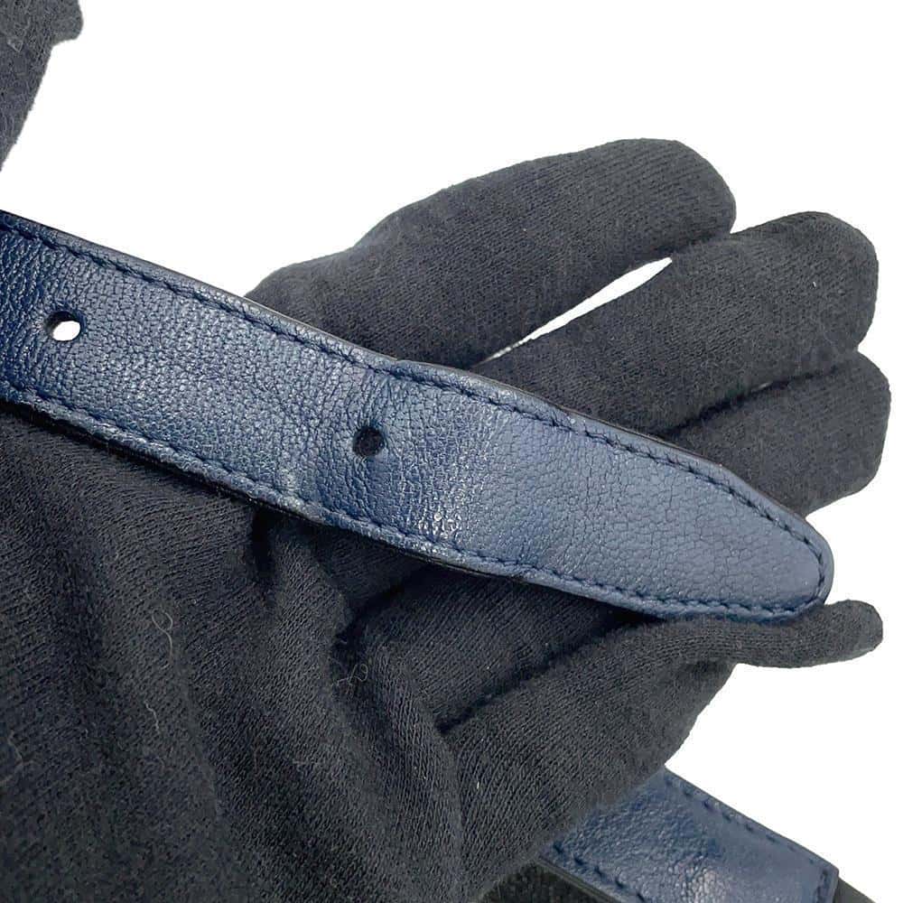 CHANEL V Stitch Waist Bag Navy/BlackA57474 Leather