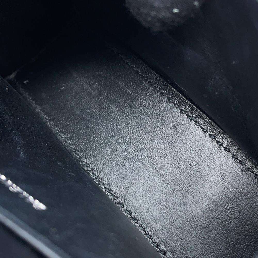 BALENCIAGA Hourglass Mini Bag Black664676 Embossed Leather Size XS