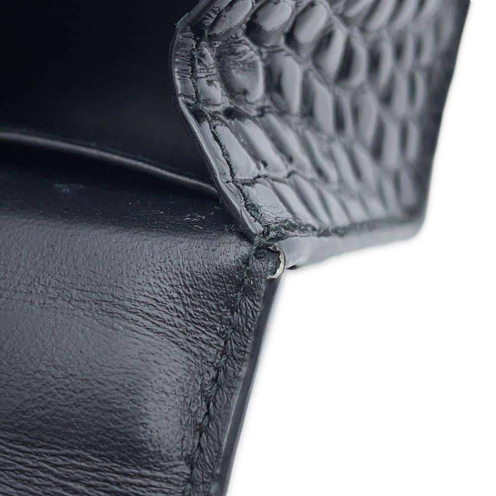 BALENCIAGA Hourglass Mini Bag Black664676 Embossed Leather Size XS