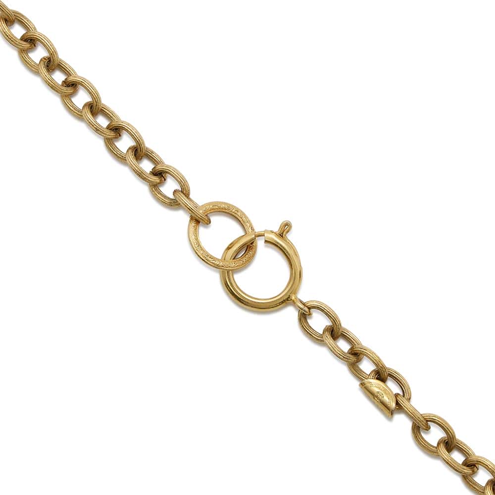 CHANEL Vintage Medal Necklace Gold Metal