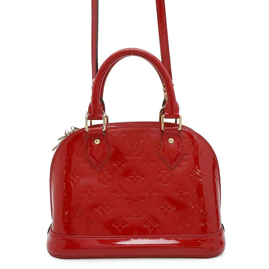 LOUIS VUITTON Alma CeriseM90174 Monogram Vernis Leather Size BB