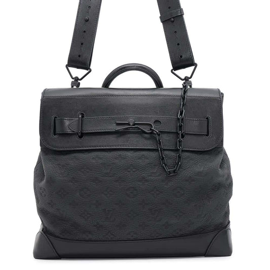 LOUIS VUITTON Steamer NoirM55701 Monogram・Taurillon Size PM