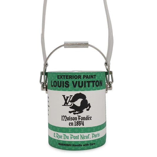 LOUIS VUITTON LV paint can GreenM81592 Canvas Leather