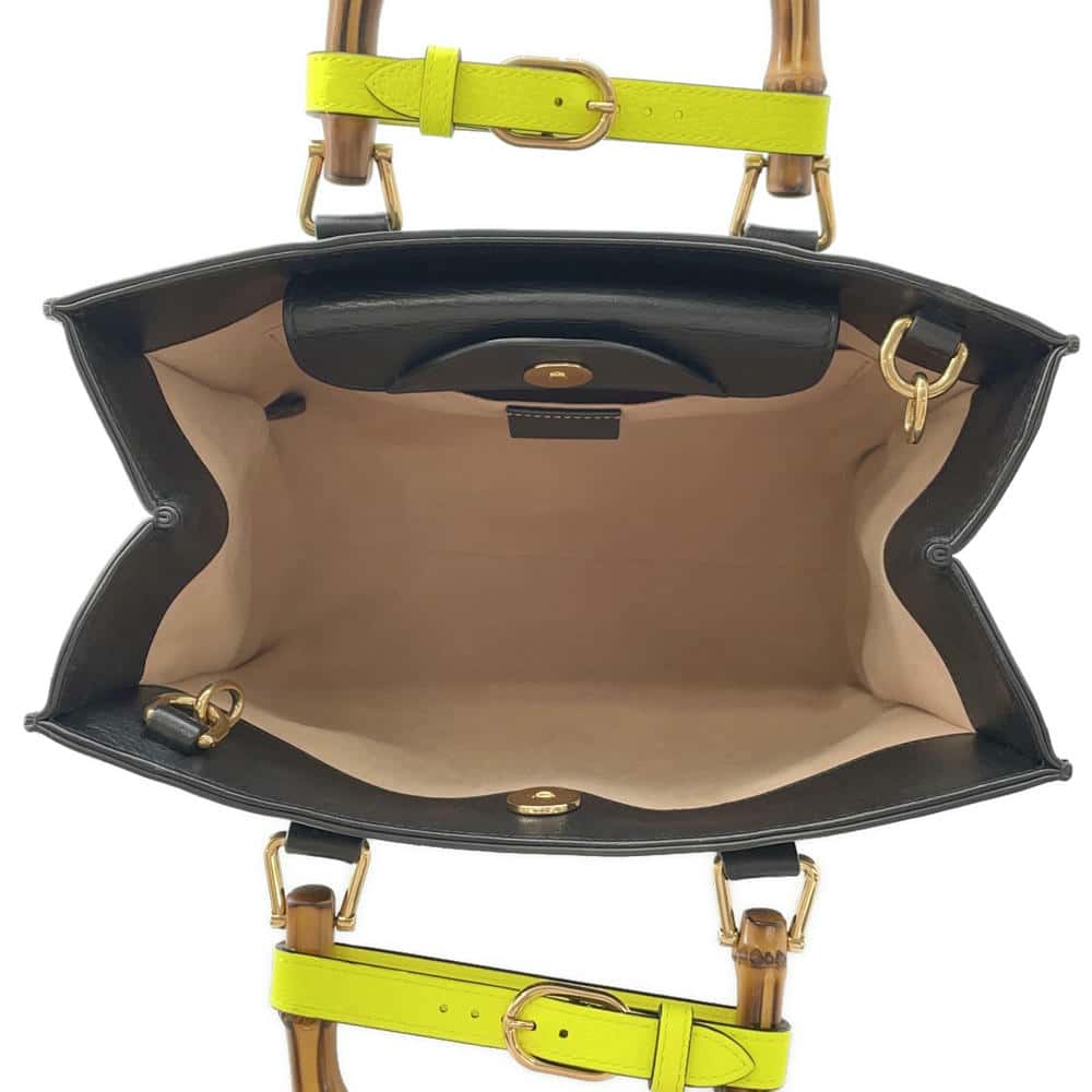 GUCCI Diana Small Bamboo 2way Handbag Black660195 Leather Size Small