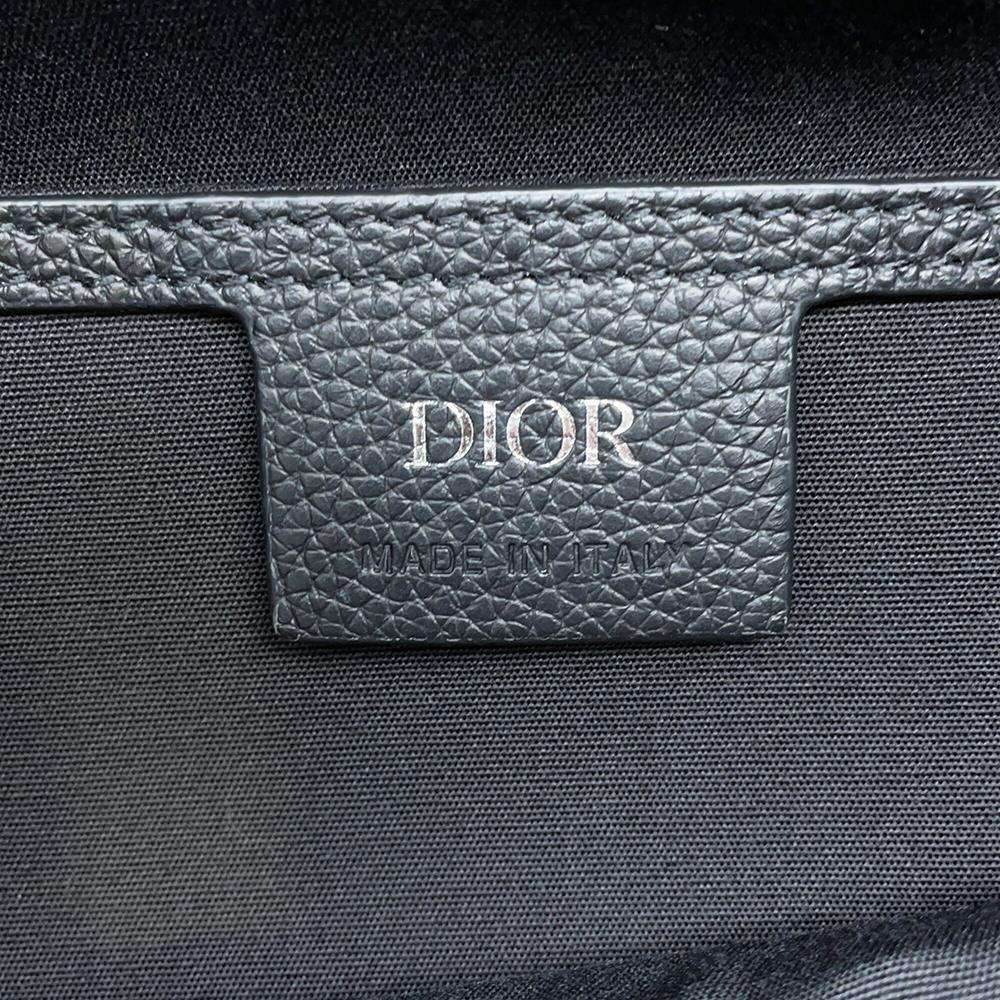 Dior Oblique Backpack Navy/Black Leather Canvas
