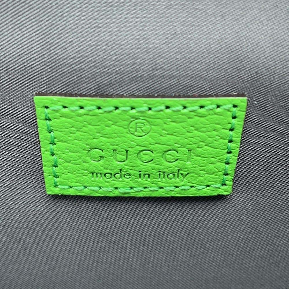 GUCCI GGNylon Belt Bag Gray/Red/Green752102 Nylon Rubber