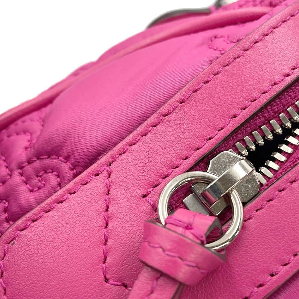 GUCCI GGMatelasse 2WAY Mini Travel Bag Pink702251 Nylon Leather