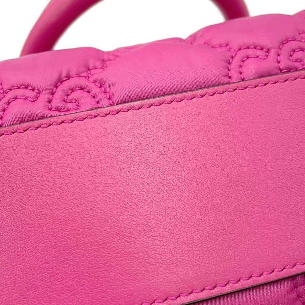 GUCCI GGMatelasse 2WAY Mini Travel Bag Pink702251 Nylon Leather
