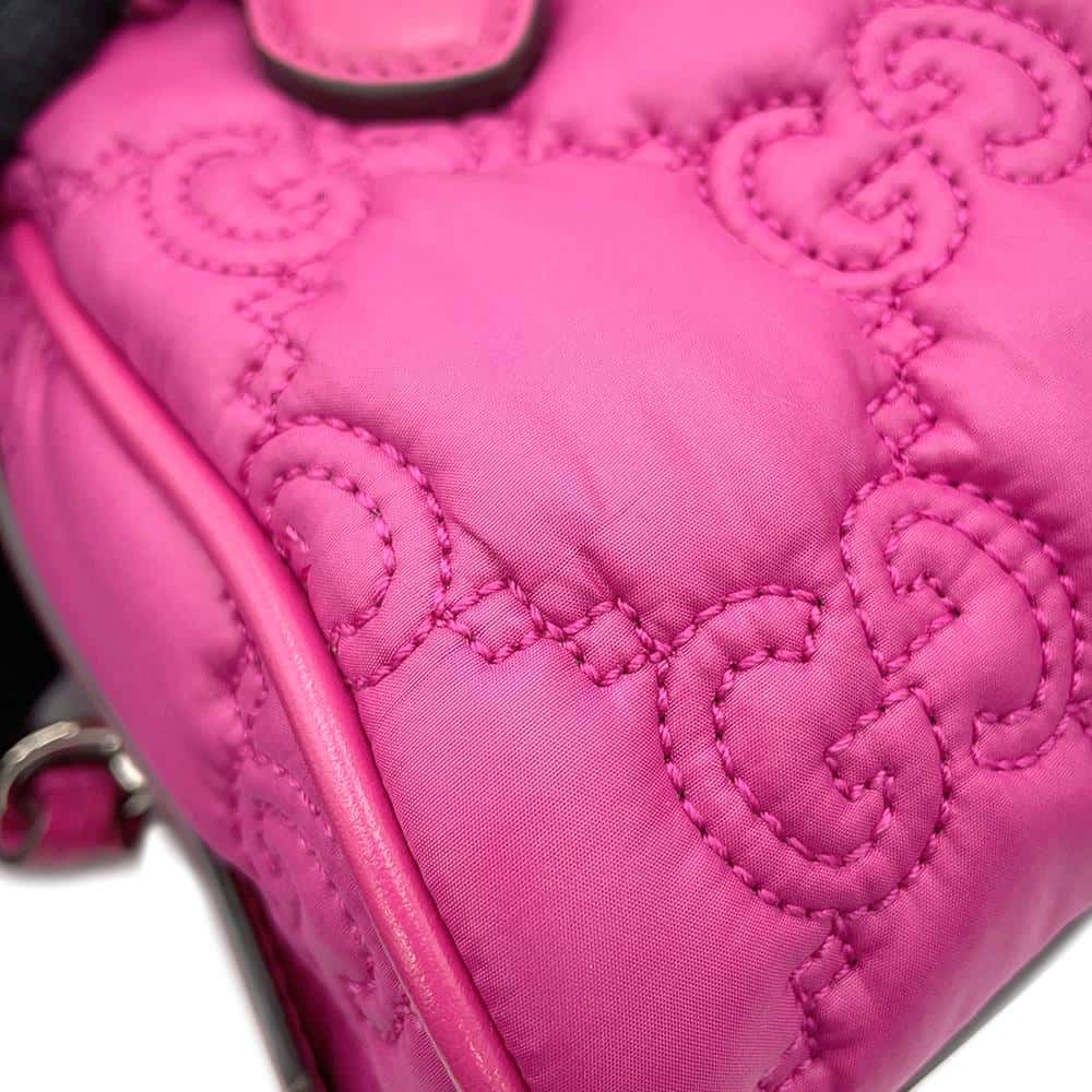 GUCCI GGMatelasse 2WAY Mini Travel Bag Pink702251 Nylon Leather