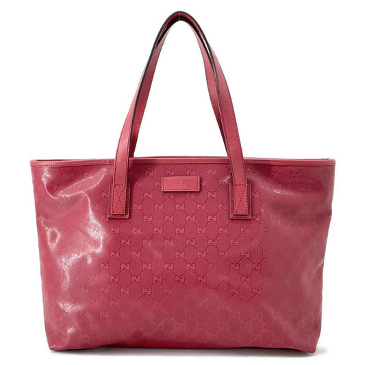 GUCCI GG Imprime Tote Bag Red211137 PVC Leather