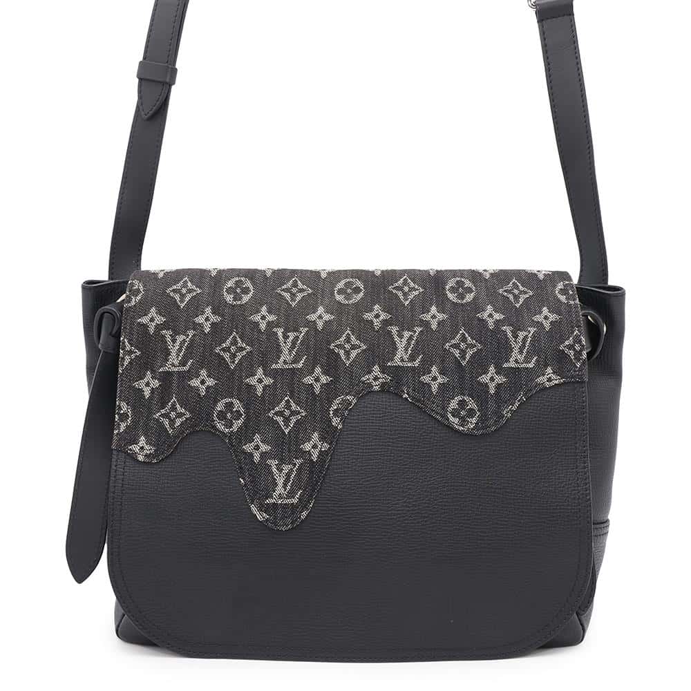 LOUIS VUITTON BUSAS TOKYO NIGOCollaboration NoirM45971 Monogram Denim Taurillon Leather