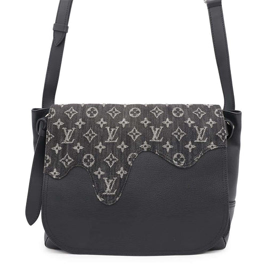 LOUIS VUITTON BUSAS TOKYO NIGOCollaboration NoirM45971 Monogram Denim Taurillon Leather
