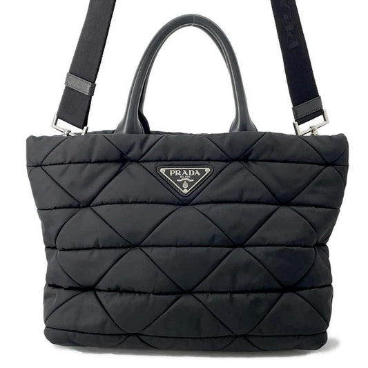 PRADA Small Padded Re-Nylon Tote Bag Black1BG436 Nylon