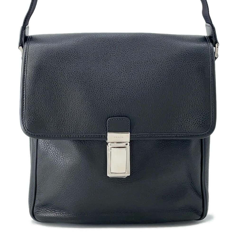 PRADA Shoulder Bag BlackVA1055 Calf Leather