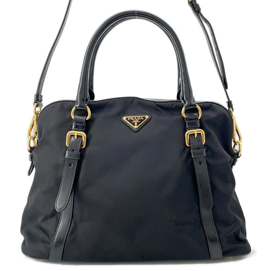 PRADA 2WAYHandbag Black1BB013 Nylon Leather