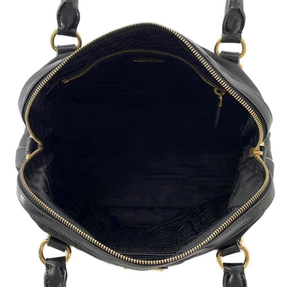 PRADA 2WAYHandbag Black1BB013 Nylon Leather