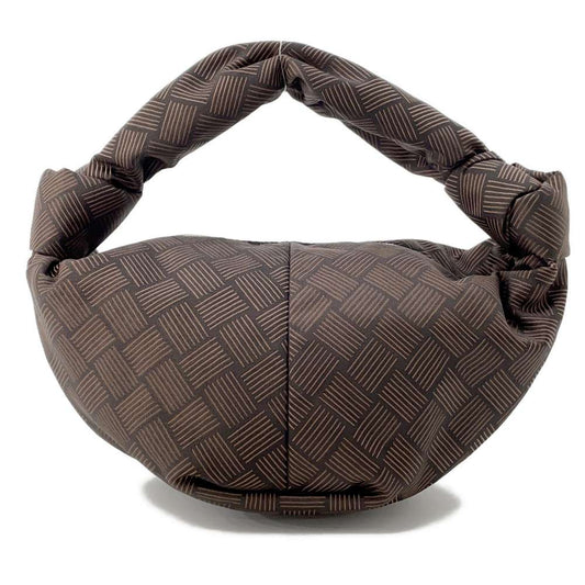 Bottega Veneta Double knot Brown Nylon Size Mini
