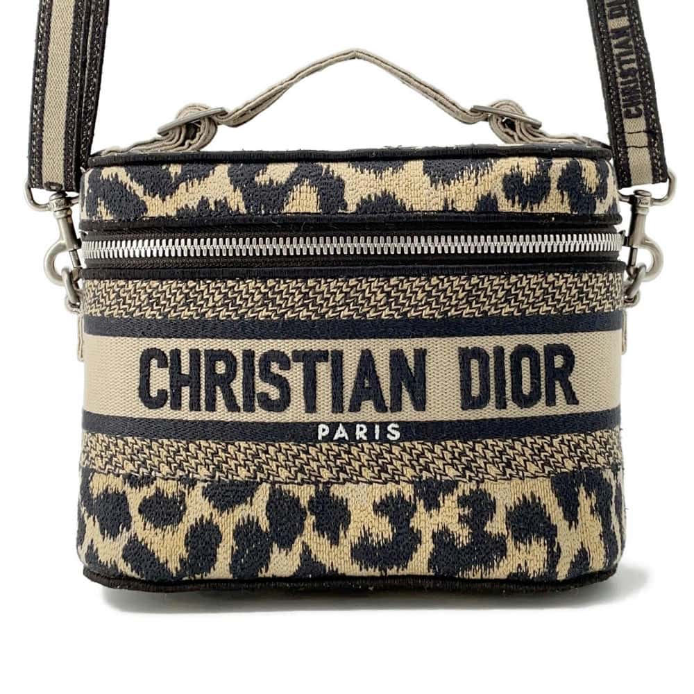 Dior Vanity Leopard Beige Canvas