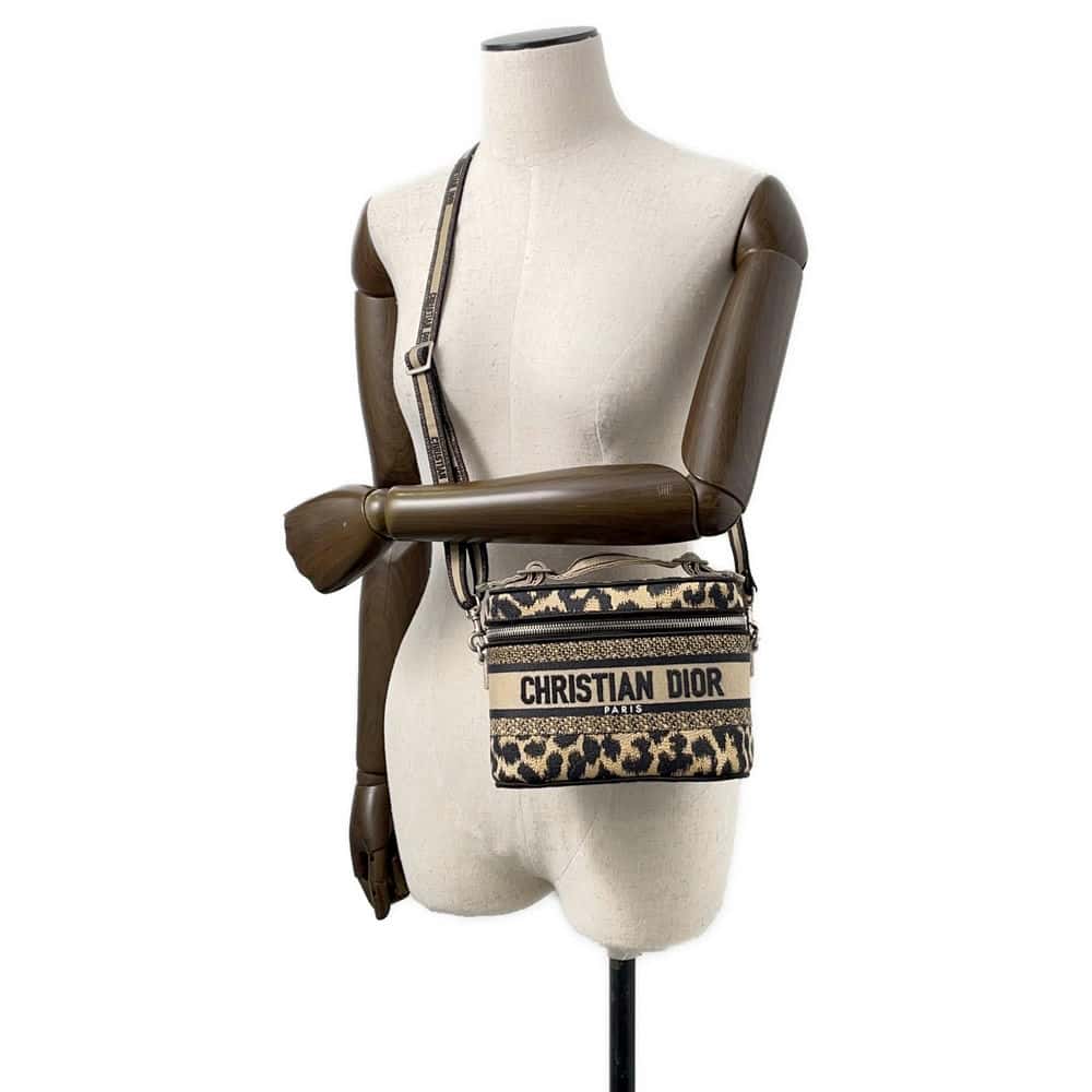 Dior Vanity Leopard Beige Canvas