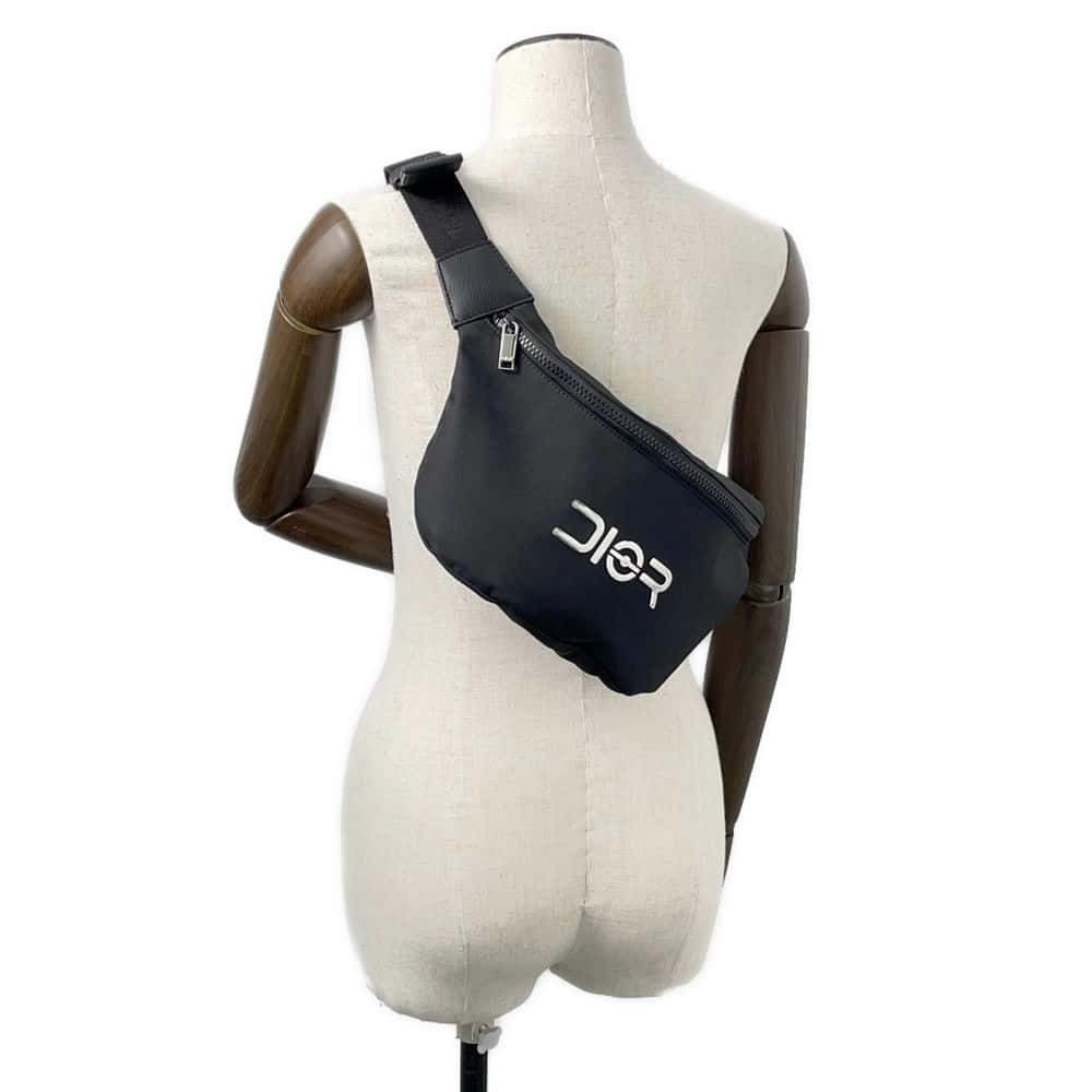 Dior DiorxHajime Sorayama belt bag Black1YAPO100 Nylon Leather