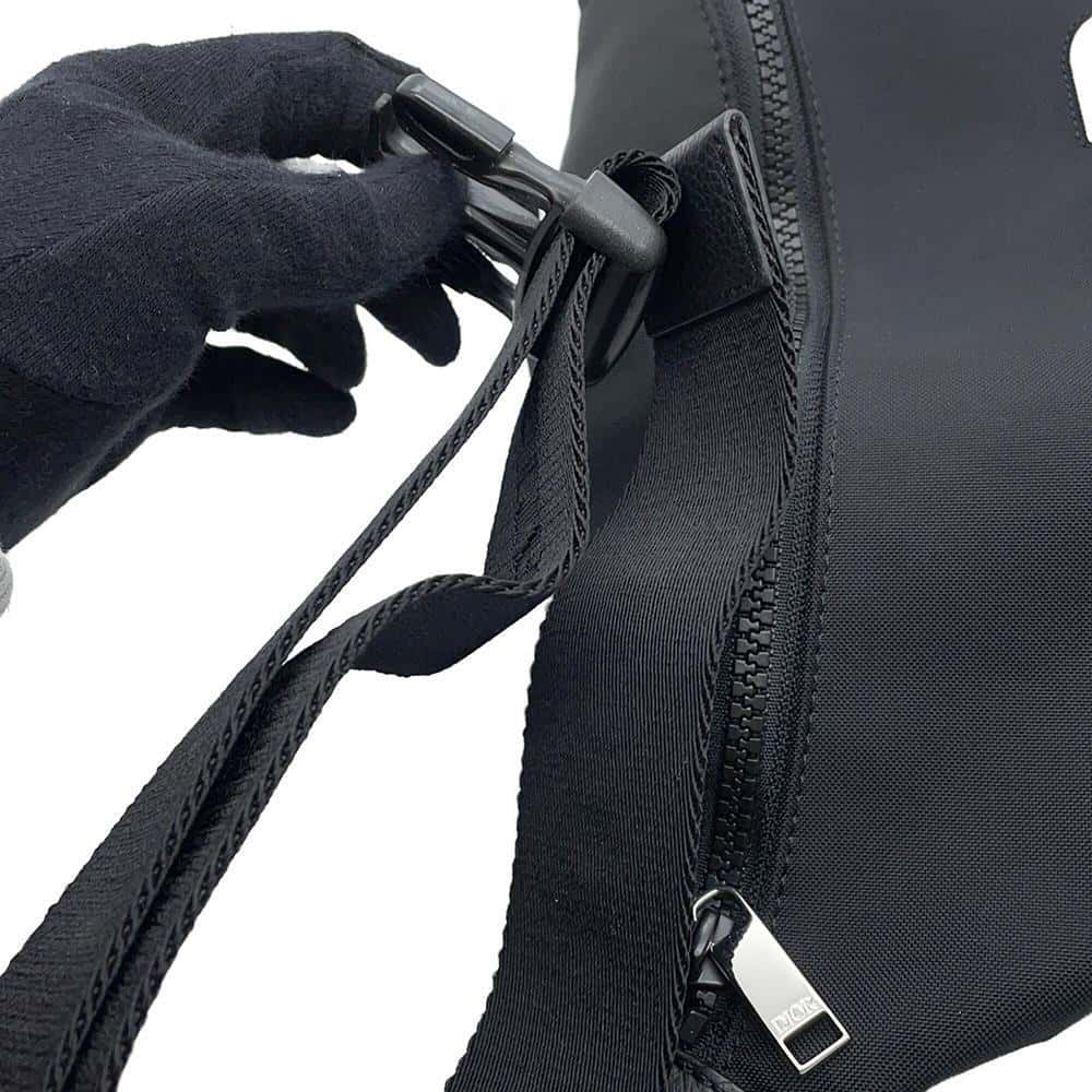 Dior DiorxHajime Sorayama belt bag Black1YAPO100 Nylon Leather