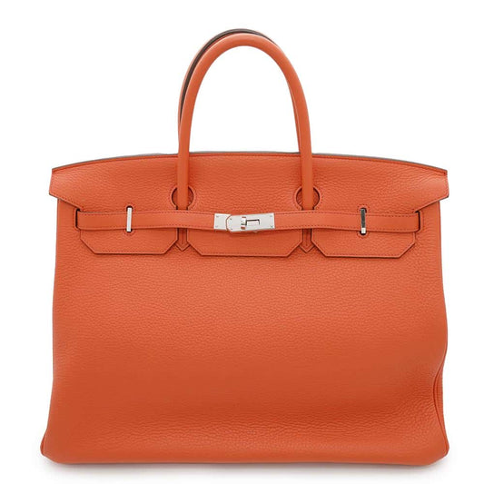 HERMES Birkin Orange Poppy Taurillon Clemence Size 40