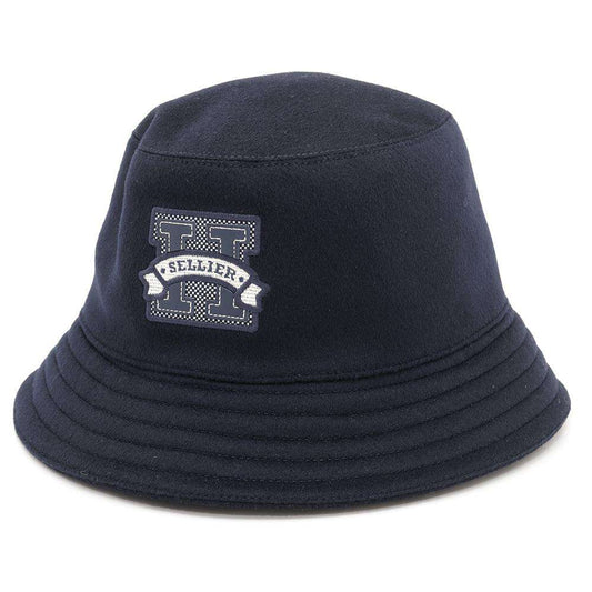 HERMES Bucket Hat Harper Size 58 Navy Cashmere100%