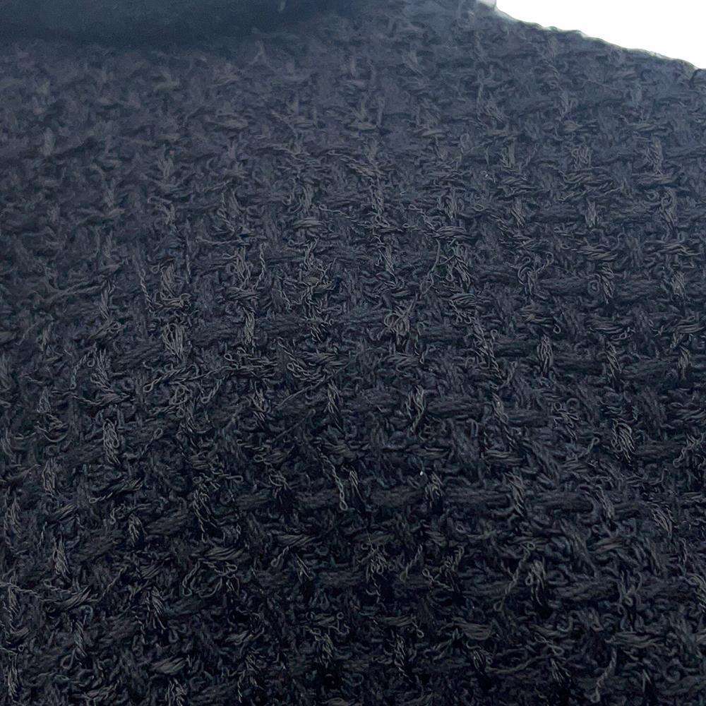 CHANEL Tweed Short Jacket Size 36 BlackP71896 Cotton62% Nylon38%