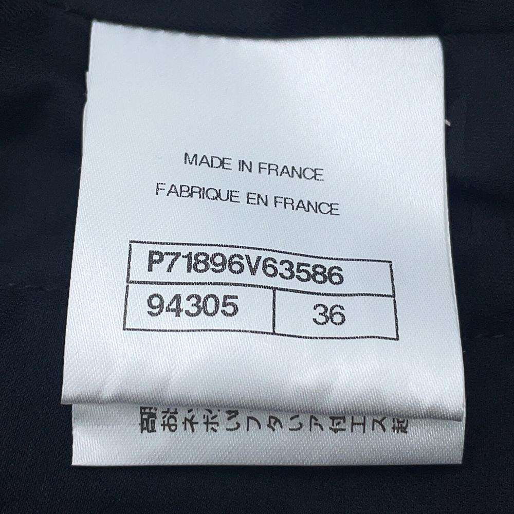 CHANEL Tweed Short Jacket Size 36 BlackP71896 Cotton62% Nylon38%